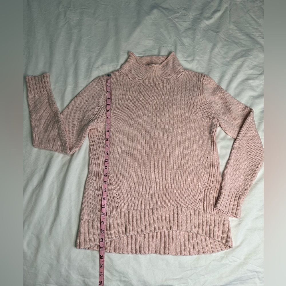 J.Crew Always Rollneck Sweater Pink Women’s Classic 100% Cotton Knit Pullover M - Picture 8 of 11